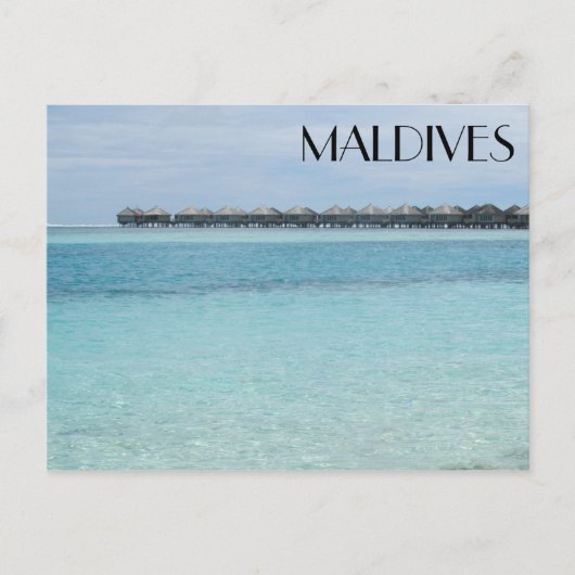 maldiven overwater briefkaart (Voorkant)