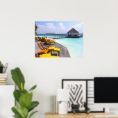 Maldiven pier poster (Thuiskantoor)