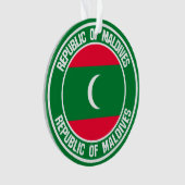 Maldiven Round Emblem Ornament (voorkant)