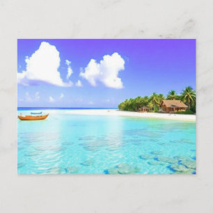 Maldiven Tropische Oceaan Ansichtkaart Briefkaart