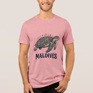 Maldiven Vintage Zeeschildpad Reis Shirt Design_1