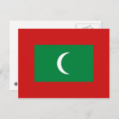 Maldiven Vlag Briefkaart (Voorkant / Achterkant)