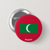 Maldiven Vlag Cute Patriotic Ronde Button 5,7 Cm (Voorkant /achterkant)
