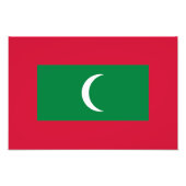 Maldiven vlag foto afdruk (Voorkant)