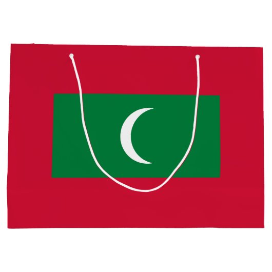 Maldiven vlag groot cadeauzakje (Achterkant)