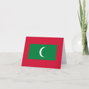 Maldiven vlag kaart