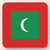Maldiven Vlag Onderzetter (Voorkant)