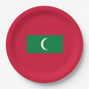 Maldiven vlag (Republiek der Maldiven) Papieren Bordje
