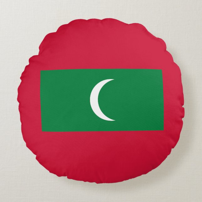 Maldiven vlag rond kussen (Voorkant)
