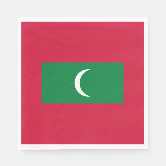 Maldiven vlag servet (Voorkant)