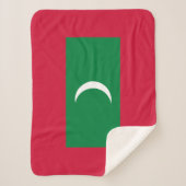 Maldiven vlag sherpa deken (Voorkant)