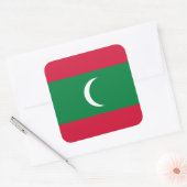 Maldiven vlag vierkante sticker (Envelop)