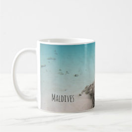 Maldiven White Sand Lagoon Coral Fish Souvenir Koffiemok