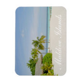 Maldives Beach et Bungalow Magnet (Vertical)