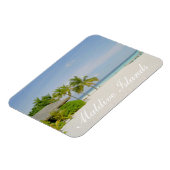 Maldives Beach et Bungalow Magnet (Côté Gauche)