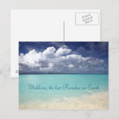 Maldives paradis île Carte postale (Devant / Derrière)