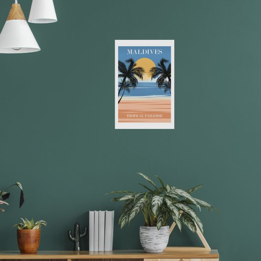 Maldives, Tropical Paradise Poster (Woonkamer 1)