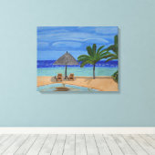 Maldivische canvas kunst (Insitu (Houten vloer))