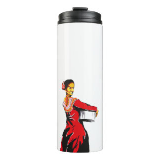 Maldivische dame met Bandiyaa Thermal Tumbler Thermosbeker