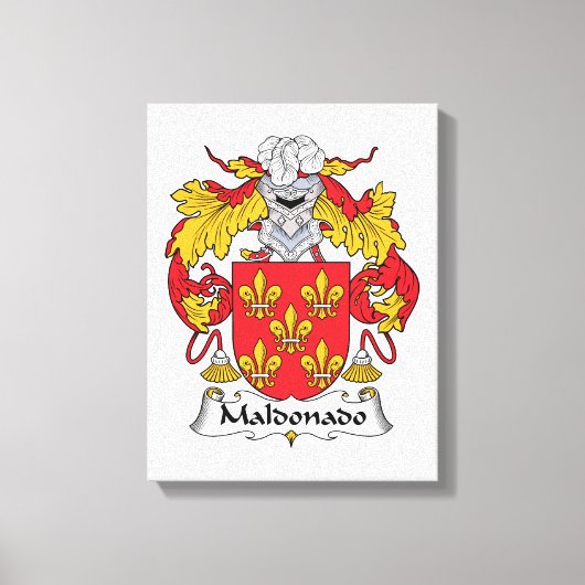 Maldonado Family Crest Canvas Afdruk (Voorkant)