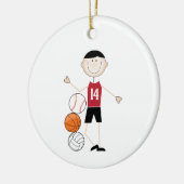 Male Athlete Keramisch Ornament (Links)
