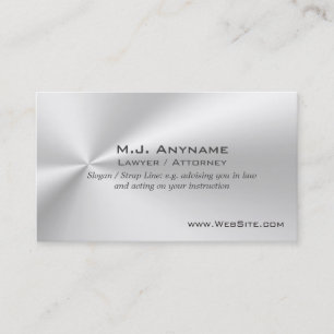 Male Attorney luxury Silver-effect met slogan Visitekaartje