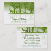 Mâle au carte de visite de crépuscule (Devant / Derrière)