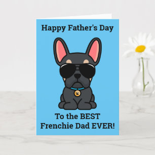 Male Black Tan French Bulldog Vaderdag Card Kaart