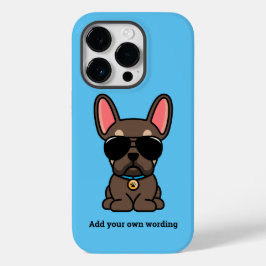 Male Brown Tan French Bulldog Case-Mate iPhone 14 Pro Hoesje