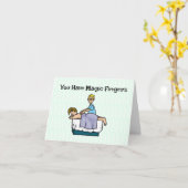 Male Chiropractor Massage Wenskaart Kaart (Gele Bloem)