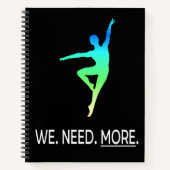 Male Dancer Awareness III Personalized Notitieboek (Voorkant)