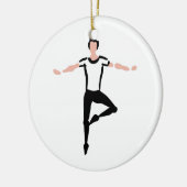 Male Dancer Keramisch Ornament (Links)