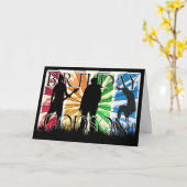 Mâle de carte d'anniversaire de filleul moderne (Fleur jaune)