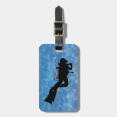 Male Diver Bagagelabel (Voorkant verticaal)