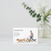 Male Dog Walker, Trainer, Obedience, Agility Visitekaartje (Staand voorkant)