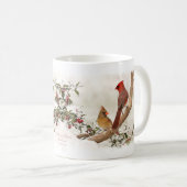 Mâle et tasse cardinale femelle (Devant droit)