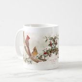 Mâle et tasse cardinale femelle (Devant gauche)