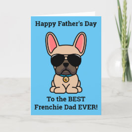 Male Fawn French Bulldog Vaderdag Card Kaart