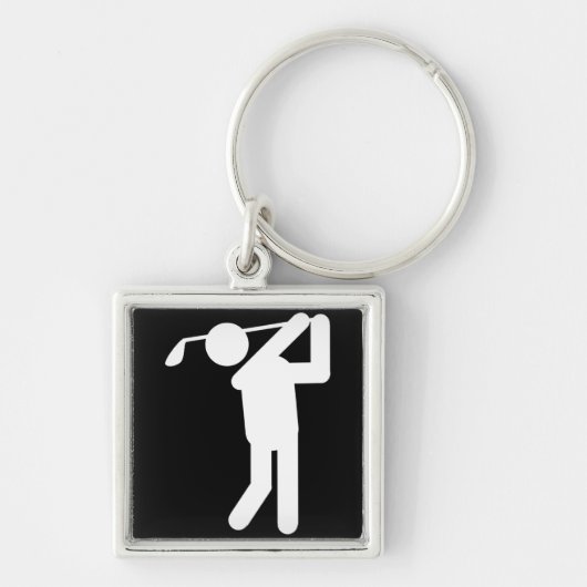 Male Golfer - GolfMan Sleutelhanger (Voorkant)