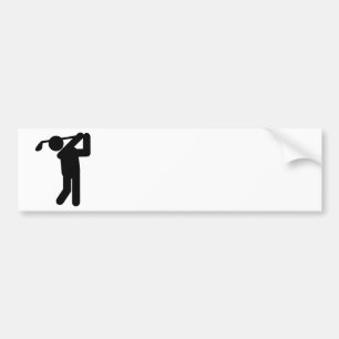 Male Golfer - Golfsymbool Bumpersticker
