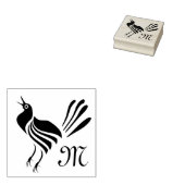 Male Grackle Black Bird Rubberstempel (Gestempeld)