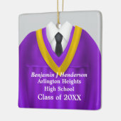 Male Grad Gown Purple et Or Ornement (Gauche)