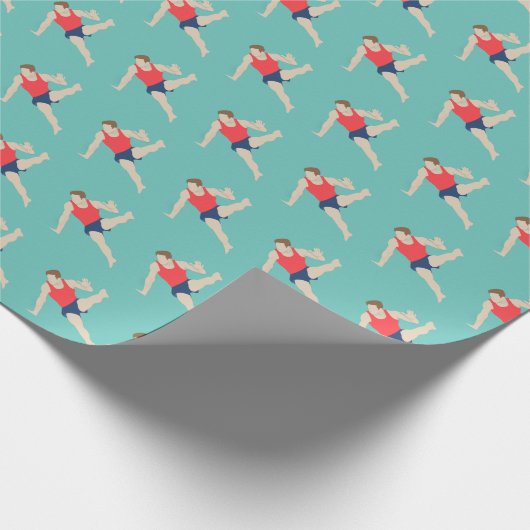 Male Gymnast Cadeaupapier (Hoek)