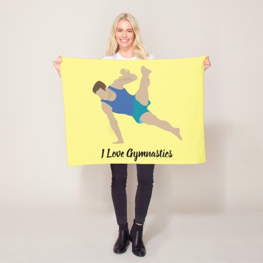 Male Gymnast Fleece Deken (In situ)
