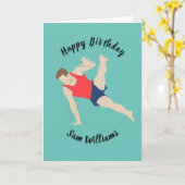 Male Gymnast Kaart (Gele Bloem)