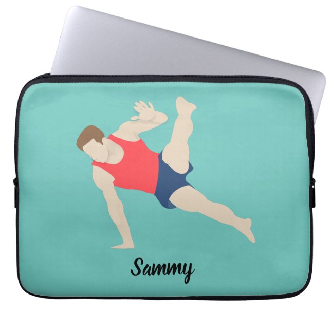 Male Gymnast Laptop Sleeve (Voorkant)