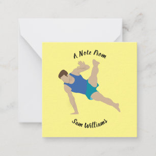 Male Gymnast Notitiekaartje