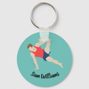 Male Gymnast Sleutelhanger