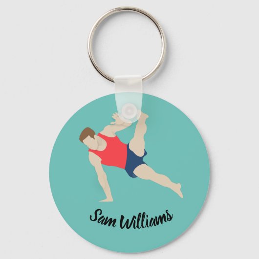 Male Gymnast Sleutelhanger (Voorkant)