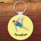 Male Gymnast Sleutelhanger (Voorkant)